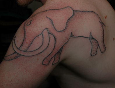 Løbende elefant