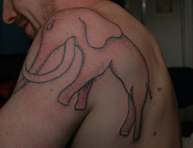 Elefant på bagbenene